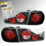 FOR HONDA ACCORD SEDAN CLEAR BLACK TAIL LIGHTS + WHITE LICENSE PLATE BULBS (for: Honda)