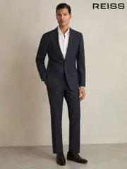 Reiss Bright Blue Dream Slim Fit Wool Blend Suit Trousers (AR9614) | $335