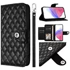 For iPhone Samsung Huawei Honor Leather Card Wallet Case +Strap Stand Cover Bag