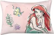 Franco Disney Little Mermaid Ariel Beauty Silky Satin Standard Pillowcase Cover 20x30 for Hair and Skin, (Official) Disney Product by
