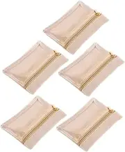 ELAYARD 5pcs Jewelry Storage Organizer for Rings Earrings and Necklaces Mini Travel Jewelry Pouch with Clear Window and Zipper for Women