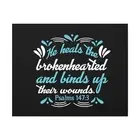 Psalms 147:3 He Heals Bible Verse Canvas Christian Wall Art Rea