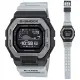 【CASIO 卡西歐】G-SHOCK 潮汐日光月相 LCD寬錶面智慧藍芽電子錶-銀灰(GBX-100TT-8 衝浪 運動錶)