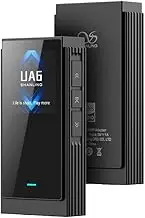 Shanling UA6 Headphone Amplifier, Portable USB DAC, CS43131x4, DSD512 768KHz/32 Bits, 1.3 Inch Display, for Android/iOS/Mac/Windows, 3.5/4.4mm/SPDIF Output, Up to 361MW at 32Ω (Black)