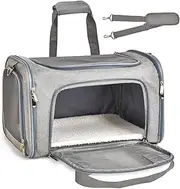 HEYYOUFLY Large Cat Carriers Dog Carrier Pet Carrier for Large Cats Dogs Puppies up to 25Lbs, Airline Approved Big Dog Carrier Soft Sided, Collapsible Waterproof Travel Puppy Carrier