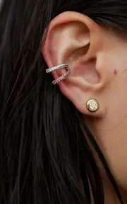 [Gemella Jewels] 18K Yellow And White Gold Ear Cuff