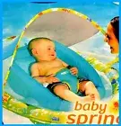 SwimWays Baby Spring Float Sun Canopy Green Swimming Pool -Splash Lounge Carrier