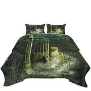 Ancient Fantasy Art Ruined Temple Coverlet