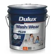 Dulux 15L Interior Paint Wash&Wear +PLUS Anti-Bac Low Sheen Vivid White