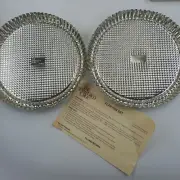 Pampered Chef Flan Pan Set of 2 Tin Steel 10" Flan/Tart/Quiche/recipes included