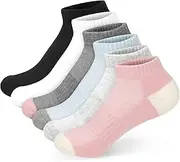 [KALIONE] Women Ankle Athletic Socks, Ankle Socks Womens Running Athletic No Show Socks, Cotton Low Cut Socks