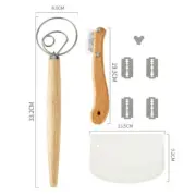 Bread Baking Tool Dough Whisk Set for Cake Pizza Pastry Egg Beater Mixer Scraper