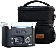 LunchEAZE Pro Cordless Heated & Electric Lunch Box – Battery-Powered, 4-Cup Capacity, 220°F, Automatic Scheduled Heating, Insulated Bag for Work, Travel & Home