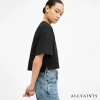 在飛比找momo購物網優惠-【ALLSAINTS】LOTTIE 純棉寬鬆短版短袖T恤-黑