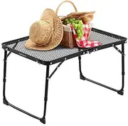 Moreeulsi Portable Grill Table - Non-Slip Folding Camping Table,Heavy-Duty, Quick-Release, Space-Saving Outdoor Gear for Beach Picnic Tailgate Party Balcony Grilling