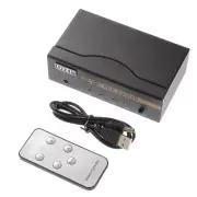VGA SVGA Monitor Switch Video Selector Box 4 Port 4 In 1 Out PC TV & IR Remote