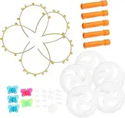Kisangel 1 Set DIY Glow Stick Craft Accessory Kit for Hairbands Bracelets Flying Discs More for Parties Creative Projects Includes Butterfly Clips Connectors More