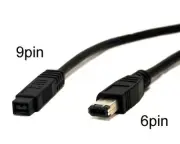 Bytecc FW9603K 9-pin to 6-pin FireWire 800(IEEE1394B) 3 FT. Cable