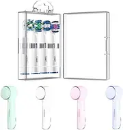 Nincha Electric Toothbrush Head Storage Case + 4 PCS Toothbrush Head Covers for Oral B