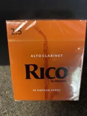 Rico Alto Clarinet Reeds Strength 2.5, 10 Pack
