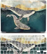Laptop Cover Compatible with MacBook Pro 13 Inch Case 2020 2019 2018 2017 2016 Release A2338 M1 A2289 A2251 A2159 A1989 A1708 A1706, Plastic Hard Shell Case & Keyboard Cover Skin - Dolphin