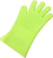 LABRIMP Heat Resistant Silicone Gloves for Hair Styling Bbq and Cooking with Raised Dot Design for Enhanced Grip and Stability for Grilling and Curling Wands