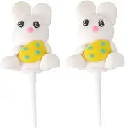 CAXUSD 2pcs Mushroom Bunny Cupcake Toppers Adorable Birthday Cake Ornaments for Parties Cake Decor for Celebrations and Special Occasions