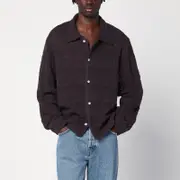 [Séfr] Myles brown knitted cotton shirt M Brown
