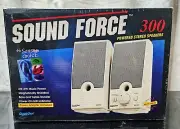 Sound Force 300 Powered Stereo Speakers New Vintage