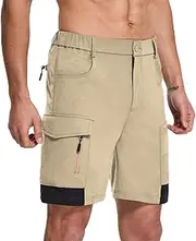 [Acubozzntb] Men's Hiking Cargo Shorts Quick Dry Casual Shorts with Multi Pockets for Men, Jogging,Climbing, Fishing, Walking