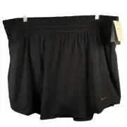 Nike One Skort 3X Plus Size Black Ultra High Waisted Athletic Tennis Skirt