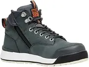 [Hard Yakka] Men's 3056 Lace-Up Side Zip Steel Toe Safety Boot, Navy, 13 AU/14 US