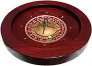 Roulette Sets Wooden Roulette Wheel Set with Single-Zero Layout Deluxe Precision Bearings Roulette Wheel Roulette Games for Game Night Party Games