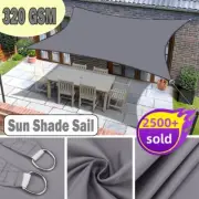 Rectangle Sun Shade Sail 98% UV Block 320GSM / 420D Extra Heavy Duty Shade Cloth