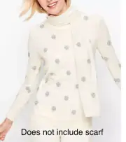 Talbots Tinsel Dot Holiday Sweater Lamb’s Wool Blend Polka Dot Size XS NWT