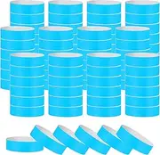 uxcell Paper Wristbands for Events, 500 Pack Neon Party Wrist Bands, Colored Waterproof Concert Identification Wristbands Hand Bands for Bar Entrance Admission Light Blue