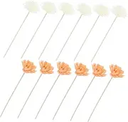 12pcs Rattan Reed Fragrance Diffuser with Elegant Flower Refill Sticks Home Fragrance Accessories for Office Hotel Bathroom Decor Scent Release