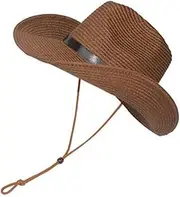 [WOFASHPURET] Floppy Foldable Hat Outdoor Decor Cowboy Hats for Women Caps Fishing Hat Beach Hat for Women Mens Summer Hat Straw Boater Hat Women Cloche Straw Sun Hats for Women Straw Hat Khaki