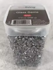 True Living Craft Glass Gem Chips Silver 17.5 Oz Net Weight