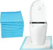25 Pack Disposable Toilet Mats Absorbent Toilet Floor Protector from Urine U-Shape Toilet Training Rug Waterproof Non-Slip Bathroom Potty Training Mats Toilet Commode Mat for Children Adult