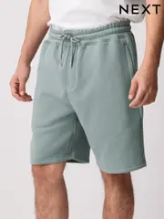 AirForce Blue Brushed Jersey Zip Pocket Shorts (AL4552) | $36