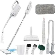 2-in-1 Steam Mop, 1500w Handheld Steamer Floor Cleaner with 370ml Water Tank, 3m Power Cord, 257 °f Powerful Steam, 2 Levels Steam Settings, Multi-Purpose Steam Cleaning, Suitable for All Flooring