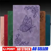 For Samsung Galaxy Tab S10 FE 10.9 S9 S8 S7 Butterfly Case Leather Flip Cover