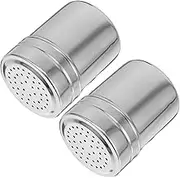 CHILDWEET 2pcs Stainless Steel Salt Pepper Metal Salt Shaker Stoppers Mini Pepper Jar for Kitchen Camping Sugar Dispenser