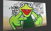 80cm MODERN CANVAS ART OIL PAINTING PRINT happy frog green finger(not Framed)