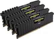 Corsair Vengeance LPX 16GB (4x4GB) DDR4 DRAM 2666MHz (PC4-21300) C16 Memory Kit - Black