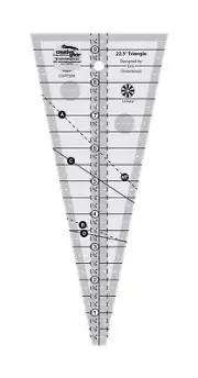(US Seller) Creative Grids 22-1/2 Degree Triangle Quilt Ruler CGRT225