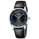 Calvin Klein CK 簡約商務日期大錶鏡黑皮帶手錶 -KAM211C1