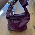 Coach Bleecker Delphine Purple Plum Patent Leather Hobo Bag 12363 Vintage NWT