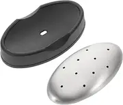 Healeved Odor Eliminating Stainless Steel Soap Metal Soap Bar Portable Perfect for Kitchen Hand Cleaning